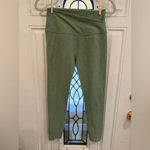 Beyond Yoga Sage Green Leggings - Comfortable High-Waist, cross front Bottoms
